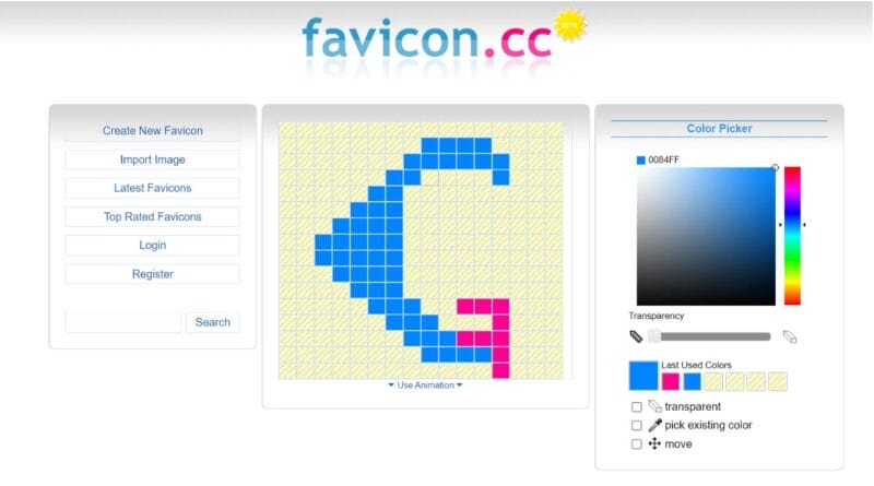 Как создать уникальный фавикон для веб-сайта на Favicon.cc 